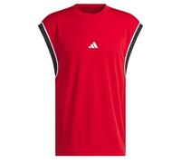 ADIDAS PERFORMANCE T-Shirt fonctionnel 'Basketball All-World Sleeveless' rouge / noir / blanc, Taille XL