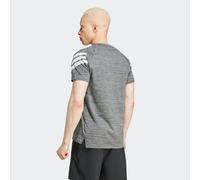 ADIDAS PERFORMANCE T-Shirt fonctionnel 'Gym+' noir chiné / blanc, Taille M