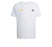 ADIDAS PERFORMANCE T-Shirt fonctionnel 'Hot Egg' bleu / jaune / noir / blanc, Taille L