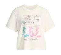 ADIDAS PERFORMANCE T-shirt fonctionnel 'Les Mills Movers' gris foncé / pétrole / rose / blanc cassé, Taille XS