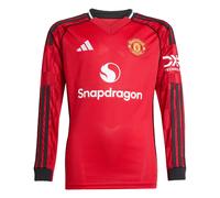 Adidas Manchester United 25/26 Home Junior Long Sleeve T-shirt Rouge 7-8 Years Enfants