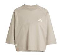 Adidas Femme Mercedes - AMG Petronas Formula One Team Premium Sweat Tee Women, Putty Beige/Wonder Alumina, M