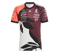 ADIDAS PERFORMANCE T-Shirt fonctionnel 'Mercedes - AMG Petronas Formula One Team Driver' lie de vin / rouge orangé / noir / blanc, Taille M