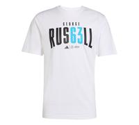 ADIDAS PERFORMANCE T-Shirt fonctionnel 'Mercedes - AMG Petronas Formula One Team George Russell' aqua / noir / blanc, Taille S