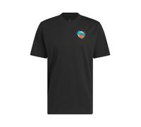 ADIDAS PERFORMANCE T-Shirt fonctionnel 'Nothing But Net' bleu clair / homard / noir / blanc, Taille L