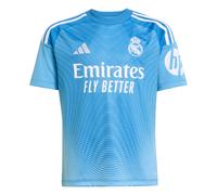 Adidas Real Madrid 25/26 Goalkeeper Home Junior Short Sleeve T-shirt Bleu 13-14 Years Enfants