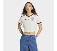 ADIDAS PERFORMANCE T-shirt fonctionnel 'Spain 26 Away Cropped' jaune / bourgogne / blanc, Taille L