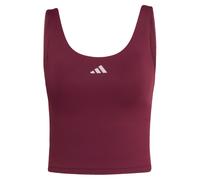 adidas 3 Stripes Studio All Me Light Support Tank Top Women Débardeurs L Rouge foncé