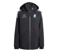 adidas Femme MERCEDES - AMG PETRONAS FORMULA ONE TEAM MECHANICS RAIN JACKET WOMEN, Black/Reflective Silver, XL