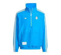 ADIDAS PERFORMANCE Veste de sport 'Real Madrid Terrace Icons Half-Zip' azur / jaune / blanc, Taille XS