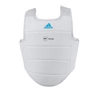 Adidas Plastron de karaté kumite Homologué WKF, Bianco, XLarge