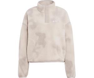 Adidas - Polaire chaude et demi-pressionnée - Multi High Pile Fleece Pullover AOP W Wonder Alumina pour Femme - Taille M - Beige Beige M