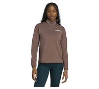 Adidas Terrex Multi Climawarm Tech Half Zip Fleece Marron M Femme