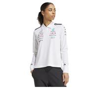 Adidas Polo manches longues Mercedes‑AMG Petronas Formula One Team Femme Blanc/Noir L
