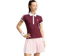 adidas Classics Polo Femmes - rouge vin, blanc S