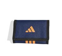 adidas Portefeuille unisexe Essentials 3 bandes, Bleu foncé/orange, Taille unique