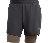 Adidas Power Workout Two-In-One Shorts Mens Noir/Carbone S Male