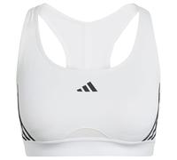 adidas Powerreact Soutien-Gorge de Sport à 3 Bandes pour Femme Blanc/Noir