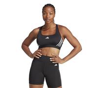 adidas Powerreact Soutien-Gorge de Sport à 3 Bandes pour Femme - Soutien Moyen - SEG - Noir/Blanc