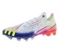 adidas Predator 18.4 Firm Ground Chaussures de football pour homme, blanc, jaune, bleu, multicolore, 41 1/3 EU