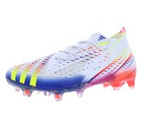 adidas Predator 18.4 Firm Ground Chaussures de football pour homme, Footwear White Solar Yellow Power Blue, 39 1/3 EU
