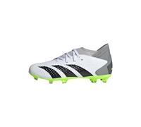 adidas Predator Accuracy.3 Firm Ground Boots Chaussures de Football, Cloud White/Core Black/Lucid Lemon, 35.5 EU