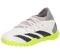 adidas Predator Accuracy.3 Turf Sneaker, White/Core Black/Lucid Lemon, 10.5 US Unisex Little Kid