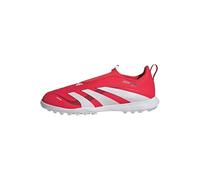 adidas Predator League Junior Laceless Football Boots Turf Basket, Lucid Red/FTWR White/Core Black, 23 EU