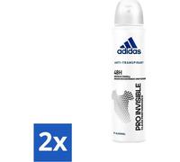 Adidas - Pro Invisible - Spray déodorant - protection 48h - 150 ml - Pack avantage - 2 pièces