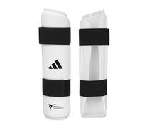 adidas Protège Tibias Taekwondo (Couleur : Blanc - Taille : M)