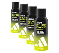 adidas Pure Game Spray Déodorant Anti-Transpirant, Parfum Aromatique, Parfum Longue Tenue, Formule Vegan (Lot de 4)