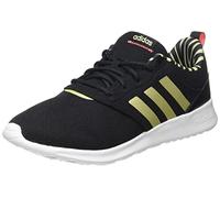adidas Femme QT Racer 2.0 Baskets, Core Black Sandy Beige Met Acid Red, 38 EU