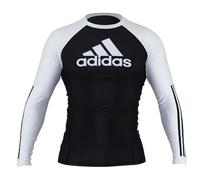 adidas Rashguard BJJ Manches Longues (Couleur : Noir/Blanc - Taille : M)