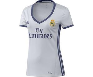 Adidas Real H JSY W Première - T-Shirt de Club Real Madrid CF 2015/16 pour Femme, Blanc/Violet - L, Taille: L