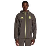 Adidas Real Madrid Homme - Vestes Zippees, Gris - Taille S - Poly Woven Grey S