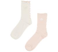 CHAUSSETTES MI-MOLLET À VOLANTS (2PAIRES) Off White / Wonder Quartz 37-39