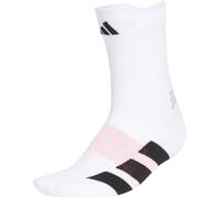 Adidas Chaussettes de running Adizero Quarter – Blanc/Noir – Unisexe S