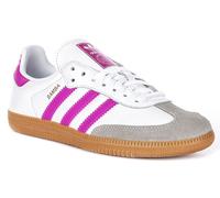 Adidas Samba 3 Bandes Rétro Années 60 Enfant Garçon Baskets Vert Foncé UK 3 - 7