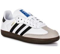 Adidas Samba OG J Baskets 3 Bandes Rétro Fille Blanc Rose EU 36-41