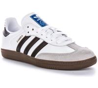 Adidas Samba Original Grain Cuir Studs Baskets Pour Hommes Blanc Noir UK 6 - 12