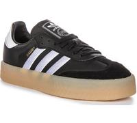 Adidas Sambae 3 Stripes Rétro Femmes Trainer En Noir Blanc UK 6 - 8