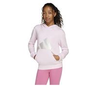 adidas Seasonal Essentials Glam Cotton Hoodie Kids Sweatshirts, CLPINK/SILVMT, 13-14 Years Fille