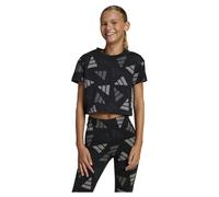 adidas Seasonal Essentials Logo Celebration Crop Short Sleeve T-Shirt 13-14 Years