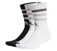 adidas, Set Di 3 Paia Di Calze Alte, Chaussettes, Blanc/Noir/Blanc, Xxl, Unisexe-Adulte