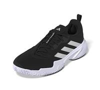 Adidas Short Barricade pour Homme, Barricade, Blanc/Brillant, Noyau Noir, Argent, Blanc métallisé, 36 2/3 EU