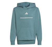 Adidas Slogan Fleece Hoodie Jr Felpa con cappuccio da bambino teal