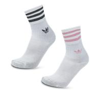 Adidas Solid Crew 2 Pack - Unisexe Chaussettes White 46-48