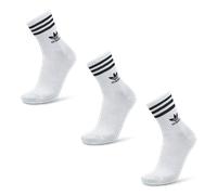 Adidas Solid Crew 3 Pack Unisexe - Chaussettes, Blanc - Taille 34-36 White 34-36
