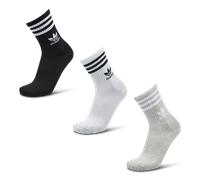 Adidas Solid Crew 3 Pack Unisexe - Chaussettes, Blanc - Taille 37-39 White 37-39