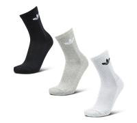 Adidas Solid Crew 3 Pack Unisexe - Chaussettes, Blanc - Taille 40-42 White 40-42